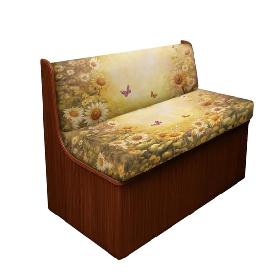 Pzuqiu Butterfly Print Rv Dinette Cushion Cover 2Pcs Easy Install Sunflower Couch Covers for Rv Campers Full Coverage Rv Sofa Cover Seat Covers for Camper Couch Booth Set Sofa