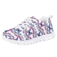 thumbnail image 1 of Pzuqiu Butterfly Tennis Shoes for Girls Size 2 Kids Lightweight Breathable Running Sneakers Comfortable Walking Shoes Lace Up, 1 of 5