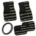 thumbnail image 1 of Pzuqiu Camo American Flag Car Floor Mats for Women Steering Wheel Covers Car Accessories Interior Floor Covers for SUVs & Trucks Easy to Install Driver Seat, Passenger Seat and Rear Floor Mats, 1 of 6