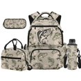 thumbnail image 1 of Pzuqiu Camo Bass Fish School Backpack and Lunch Bag for 3rd Grade Cute Kids Girls Schoolbag and Lunch Box Set of 4 Pencil Case Water Bottle Carrier with Strap High School Bookbag Age 6-8, 1 of 7