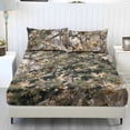 thumbnail image 1 of Pzuqiu Camo Hunting 3 Piece Bed Sheet Set with 2 Pillowcases,Easy Care,Breathable Wrinkle Resistant,Twin Size Elastic Deep Pocket Bedding Set, for Hunting Lodge Bedroom Decor, 1 of 7