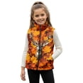 thumbnail image 1 of Pzuqiu Camo Hunting Deer Kids Sleeveless Vests Casual Clothes for Girls 5-6 Soft Fashion Winter Lightweight Sleeveless Fleece Jacket with Pocket Warm Fall Outfits for Girls, 1 of 7