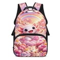 thumbnail image 1 of Pzuqiu Candy Axolotl 17 Inch Custom Backpacks with Name School Backpack for Kids Girls Shoulder Bookbags Personalized Schoolbag with Adjustable Shoulder Strap for Age 6-18, 1 of 7