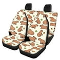 thumbnail image 1 of Pzuqiu Capybara Car Seat Covers Full Set 4 Pack Easy to Install Front Seat Protector Auto Seat Rear Split Bench Cover Universal Fit Most Cars,SUV, Trucks, 1 of 7