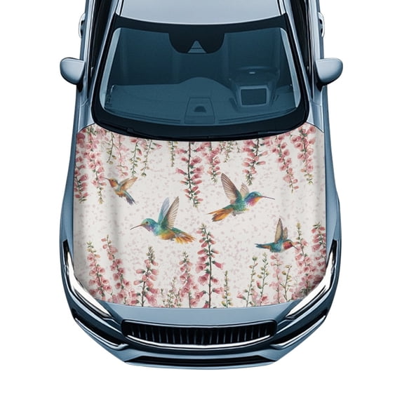 Pzuqiu Car Hood Cover All Seasons Protection, Car Hood Cover Protector Stretch Fabric Universal Washable Automotive Accessories for Pickup