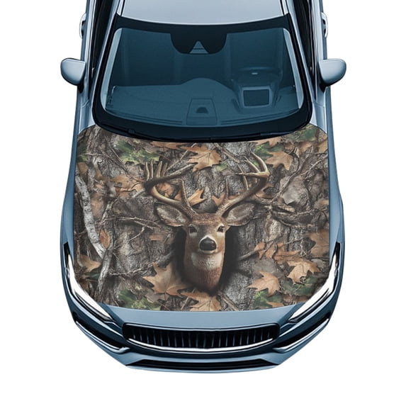Pzuqiu Car Hood Cover Elastic Fabrics, Car Hood Cover Protector Stretch Fabric UV Resistant All-Season Protection Engine Bonnet Protector for Pickup