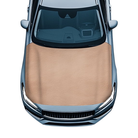 Pzuqiu Car Hood Cover Protector Automotive Accessories With Beige Cracked Texture - Universal Fit for All Vehicle Types