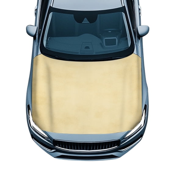 Pzuqiu Car Hood Cover Protector With Solid Beige Pattern - Universal All Season Protection for Trucks, SUVs and Sedans