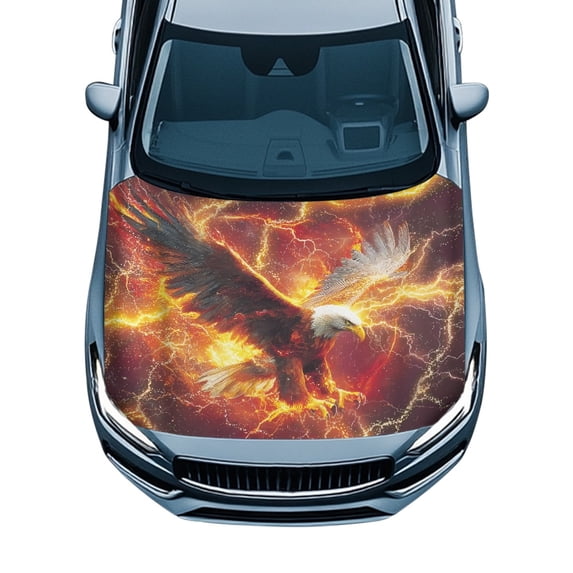 Pzuqiu Car Hood Protector Cover Can be Washed Elastic Stretch Fabric, Decorations Easy to Install Car Hood Cover for Van SUV Trucks