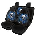 thumbnail image 1 of Pzuqiu Car Seat Cover Sets Full Set Elastic Car Seat Covers Full Set Polyester Fabric Removable Protect, Fit for Truck Cars Sedans, Skull and Rose Design, 1 of 10