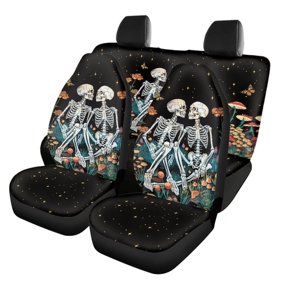 Pzuqiu Car Seat Covers, Compatible with Sedan Seats Vehicle Seats, Car Seat Covers Full Set for Trucks Cars Elastic, Floral Starry Sky Pattern