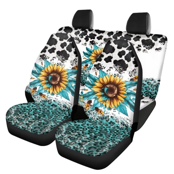 Pzuqiu Car Seat Covers Easy to Install Non Slip Car Seat Covers Full Set Polyester Breathable Non-Slip, Fit for Most Sedans Cars most Cars