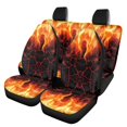 thumbnail image 1 of Pzuqiu Car Seat Covers Easy to Install Polyester, Compatible with Car Seats Automotive Seats, for Truck Sedans, Flame Pattern Cracked Lava, 1 of 10