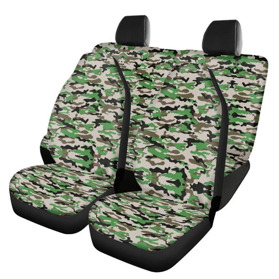 Pzuqiu Car Seat Covers Fashion Polyester, Compatible with SUV Seats Front Seat, for Trucks Cars, Camouflage