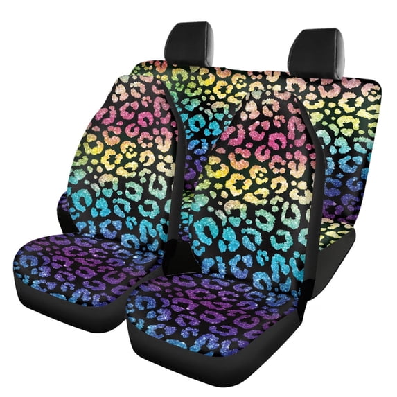 Pzuqiu Car Seat Covers Full Backrest Polyester, Compatible with Van Seats Sedan Seats, for Cars Sedans, Glitter