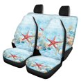 thumbnail image 1 of Pzuqiu Car Seat Covers Full Set, Compatible with Front Seats Vans Seats, Front and Rear Seat Cover Set for Station Wagon Most Sedans Breathable, Starfish, 1 of 10