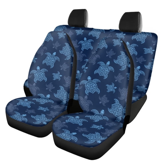 Pzuqiu Car Seat Covers Full Set Easy to Install, Compatible with Sedan Seats SUV Seats, Front and Rear Seat Cover Set Fit for Trucks Cars Anti-Slip