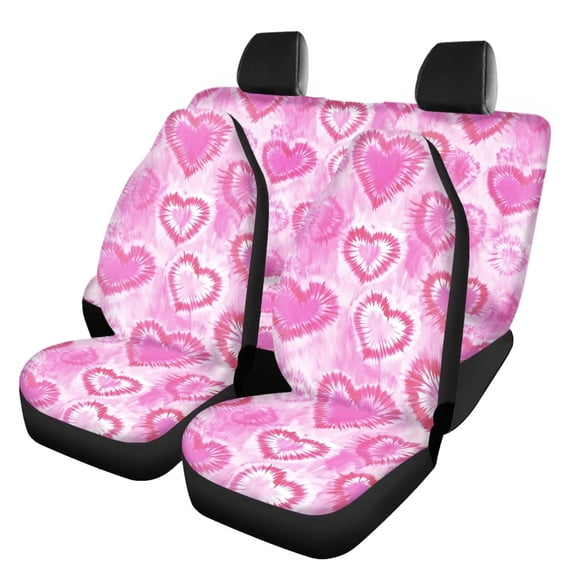 Pzuqiu Car Seat Covers Full Set Easy to Install, Compatible with Vehicle Seats SUV Seats, Front and Rear Seat Cover Set Fit for Truck Cars Non-Slip