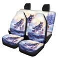 thumbnail image 1 of Pzuqiu Car Seat Covers Full Set Polyester, Compatible with Van Seats Car Interiors, for Cars Trucks, Wolf Family, 1 of 10