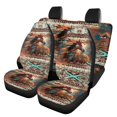 thumbnail image 1 of Pzuqiu Car Seat Covers Full Set Softy Polyester, Compatible with Front Seats Sedan Seats, for Trucks Cars, Southwestern Horse Print, 1 of 10