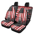 thumbnail image 1 of Pzuqiu Car Seat Covers Washable Polyester, Compatible with SUV Seats Automotive Seat, for Truck Cars, Distressed American Flag, 1 of 10