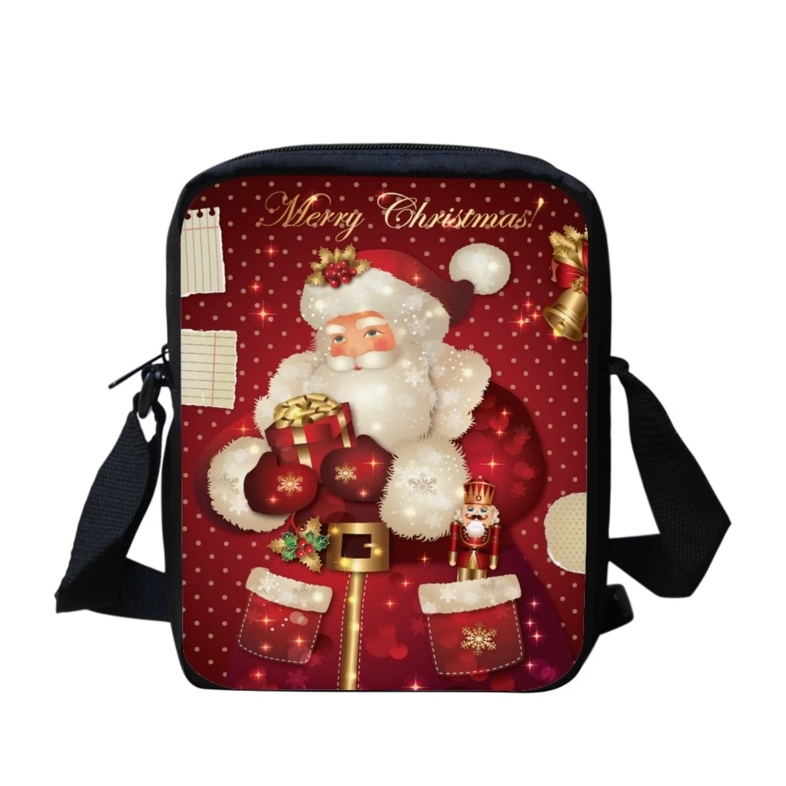Santa Claus Print Gift Tote Bag Christmas Festival Treat - Temu