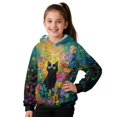 thumbnail image 1 of Pzuqiu Cat Girls Hoodies 12-13 Lightness Soft Fall Winter Clothes Fleece Warm Pullover Hoodie Long Sleeve Sweatshirts Practical Casual Children Fall Coat for Everyday Wear, 1 of 7
