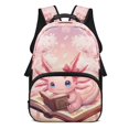 thumbnail image 1 of Pzuqiu Cherry Blossom Axolotl 17 Inches Customized School Backpack for Girls Personalized Schoolbags with Adjustable Shoulder Strap Custom Backpack with Name for Students Age 6-12, 1 of 7