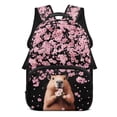 thumbnail image 1 of Pzuqiu Cherry Blossom Capybara Print 17 Inch Backpack for Kids Ages 6-18 Preschool Elementary Schoolbag with Adjustable Straps Large Capacity Bookbag for Back to School, 1 of 7