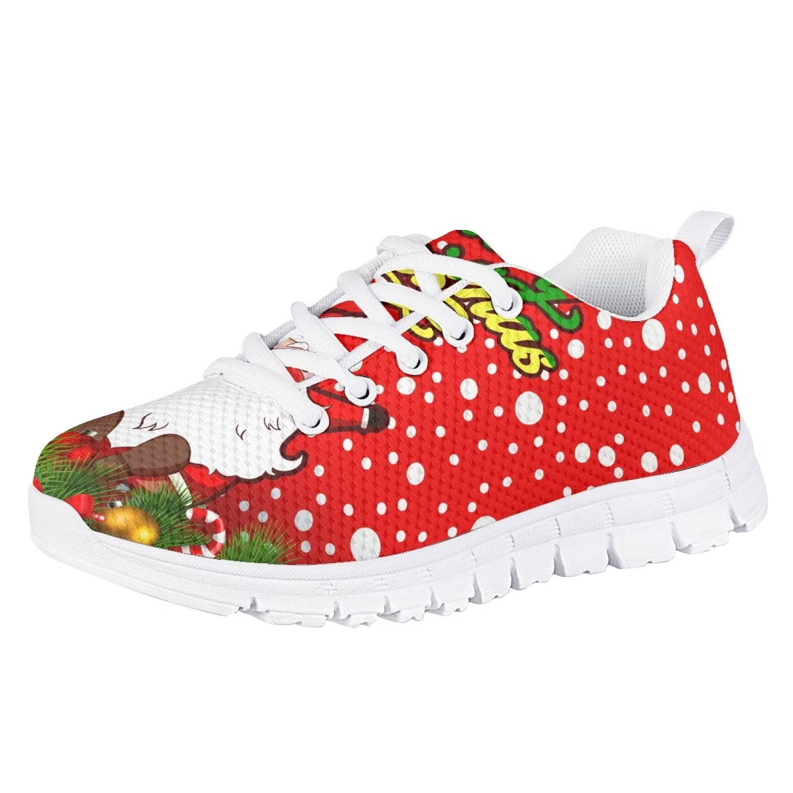 GIFTPUZZ Men's Lightweight Sports Sneakers - Breathable Mesh Running Shoes With Wedge Sole, Valentine's Rose Color