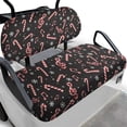 thumbnail image 1 of Pzuqiu Christmas Candy Cane 2-Piece Golf Cart Seat Covers - Breathable Washable Protective Set for Most 2-Seater Golf Carts, 1 of 10