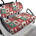 thumbnail image 1 of Pzuqiu Christmas Patchwork 2-Piece Golf Cart Seat Covers | Breathable Washable Protective Set for Most 2-Seater Golf Carts, 1 of 10