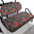thumbnail image 1 of Pzuqiu Christmas Poinsettia 2-Piece Golf Cart Seat Cover Set - Breathable Washable Universal Fit Protective Accessory for Golfers, 1 of 10