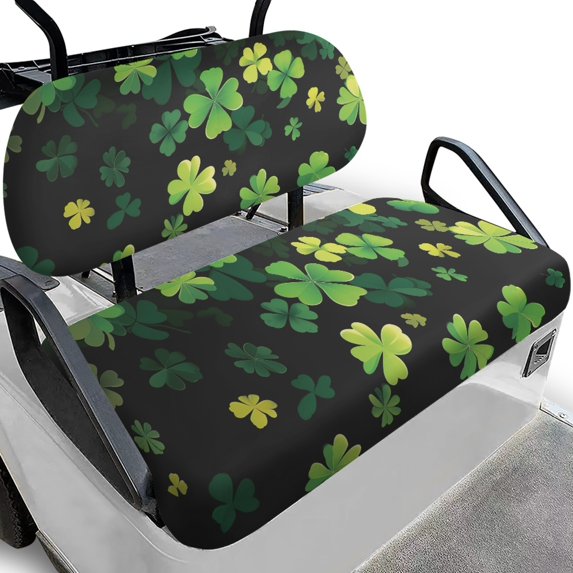 Pzuqiu Clover Golf Car Accessories Washable, Fit for Golf Cart Outdoor Suitable for 2 Person Seats Golf Carts Club Car Precedent Seat