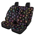 thumbnail image 1 of Pzuqiu Colorful Paw Prints Car Accessories Set 3 PCS, Car Seat Cover Polyester Dustproof Fashion for Trucks SUV most Cars, 1 of 10