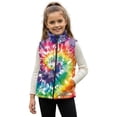 thumbnail image 1 of Pzuqiu Colorful Tie-Dye Sleeveless Vests Toddler Girl Clothes Size 4 Soft Zip Up Fall Winter Warm Outerwear With Pockets Casual Fall Outfits Fashion Clothing for Daily Life, 1 of 7