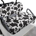 thumbnail image 1 of Pzuqiu Cow Print 2-Piece Golf Cart Seat Covers | Breathable Washable Universal Fit for Most 2-Seater Golf Carts | Durable Protective Decor, 1 of 10