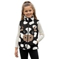 thumbnail image 1 of Pzuqiu Cow Print Sleeveless Vests Casual Clothes for Girls 11-12 Soft Lightweight Zipper Winter Sleeveless Jacket with Pockets Fleece Fall Outfits Fashion Clothing for Daily Life, 1 of 7