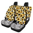 thumbnail image 1 of Pzuqiu Cow Print Sunflower Design Car Seat Covers Full Backrest Front and Rear Seat Cover Set, Full Set, Suitable for Sedan Seats Auto Seats, Fit for Truck Cars, 1 of 10