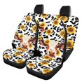 thumbnail image 1 of Pzuqiu Cow Sunflower Pattern Full Set Car Seat Covers, Interior Decor Breathable Fit for Cars, 1 of 10