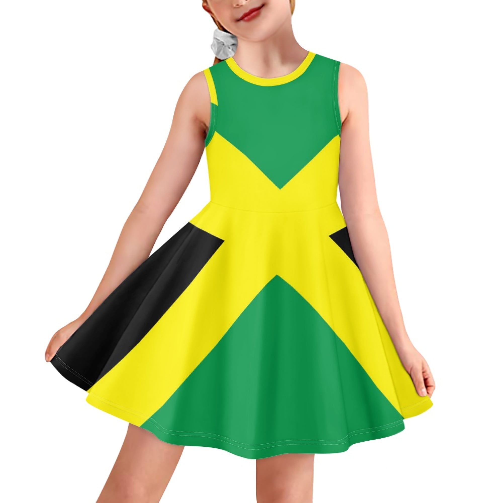 Pzuqiu Crew Neck Midi Dress for Girls Size 13-14,Jamaican Flag A-Line Dress  Soft Self Cultivation Summer Party Games One-Piece Skirts - Walmart.com