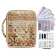 thumbnail image 1 of Pzuqiu Cross Flower Quilted Bible Cover for Women Large Bible Cover Case Water-Resistant Bibles Study Supplies with Tags&Bookmark Church Bag Tote Bags Christian Gifts for Girls, 1 of 7