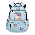 thumbnail image 1 of Pzuqiu Cute Axolotl Kids Backpack Large Capacity 17 Inch School Bags Soft Padded Breathable Straps Lightweight Bookbags with Side Pockets for Daily School Travel Age 8-18, 1 of 7