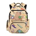 thumbnail image 1 of Pzuqiu Cute Capybara Print 17 Inch School Backpack for Kids, Breathable Padded Strap Bookbag, Lightweight Casual Daypack for Primary Students Travel Hiking Age 5-16, 1 of 7