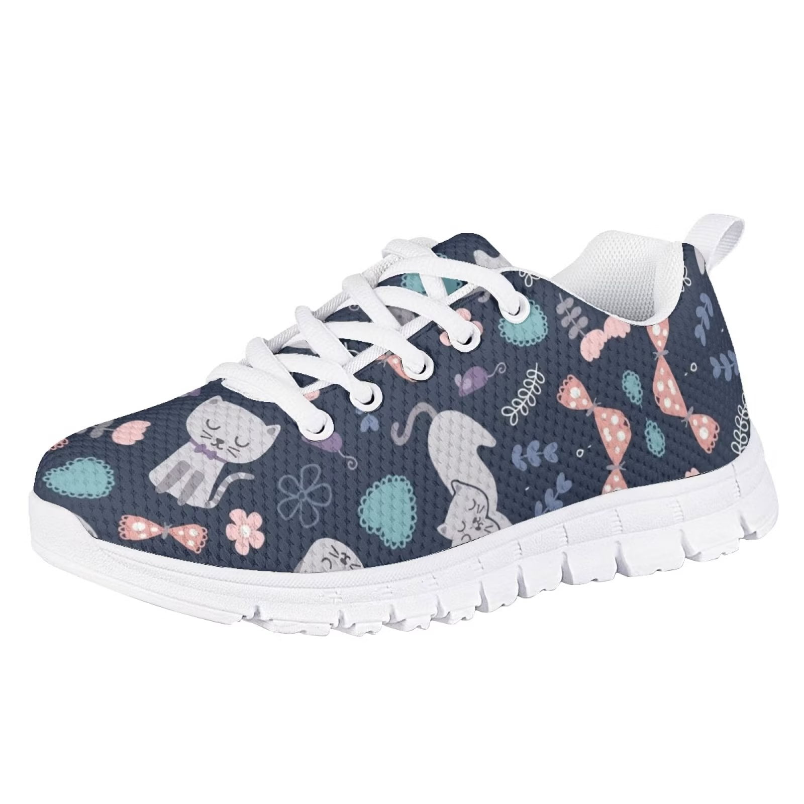 Colorful Ice Cream Print Kidcore Lace Up Sneakers | RebelsMarket