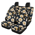 thumbnail image 1 of Pzuqiu Cute Daisy Automobile Seat Cover Sets 4 Pcs, Front Seat Protector Carseat Rear Split Bench Cover Universal for Car Truck SUV Easy to Install, 1 of 7