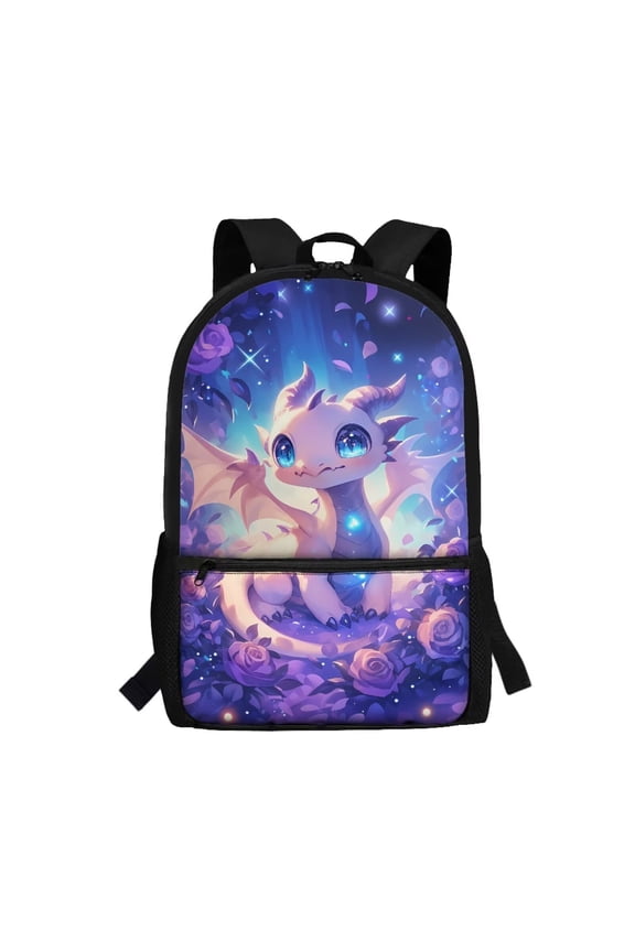 Cute Dragon Kids Backpack for Elementary School Students Ages 6-12 for Boys Girls Large Capacity Schoolbag Adjustable Straps Lightweight Breathable Back to School Supplies