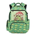 thumbnail image 1 of Pzuqiu Cute Frog Mushroom Kids School Backpack Soft Padded Breathable 17 Inch Large Capacity Casual Daypack for Boys Girls Students Daily Use Travel Outdoor Activities, 1 of 7