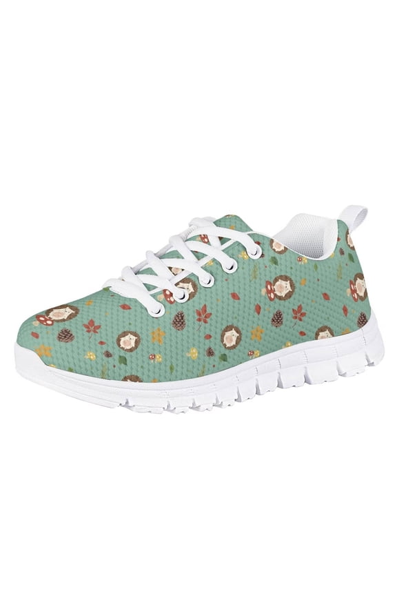 Cute Hedgehog Big Girls Sneakers Size 5 Fall Thanksgiving Walking Shoes Lightweight Athletic Running Shoes Kids Tennis Shoes