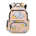 thumbnail image 1 of Pzuqiu Cute Sleeping Elephant Print 17 Inch Kids Backpack Large Capacity School Bag with Side Pockets Breathable Padded Backpack for Girls Ages 6-12 Lightweight Travel Daypack, 1 of 7